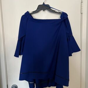 Gracia Royal Blue Off-Shoulder Blouse